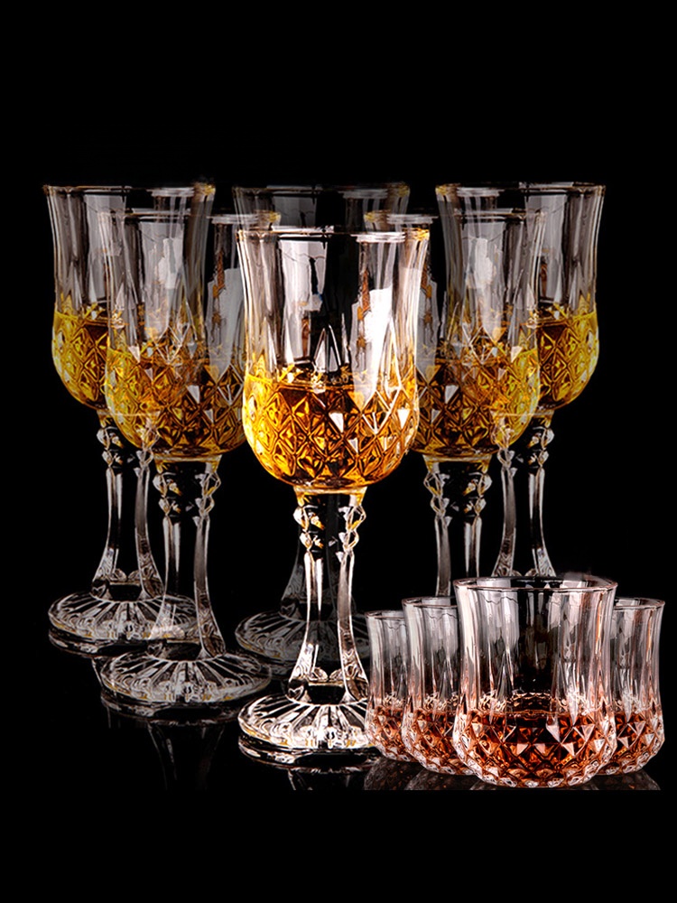 Highball Glass Set - ชุดแก้วไวน์คริสตัลทรงเพชร Flavinmci สำหรับใช้ในบ้าน แก้ววิสกี้ แก้วไฮบอล แก้วเหล้าต่างประเทศ