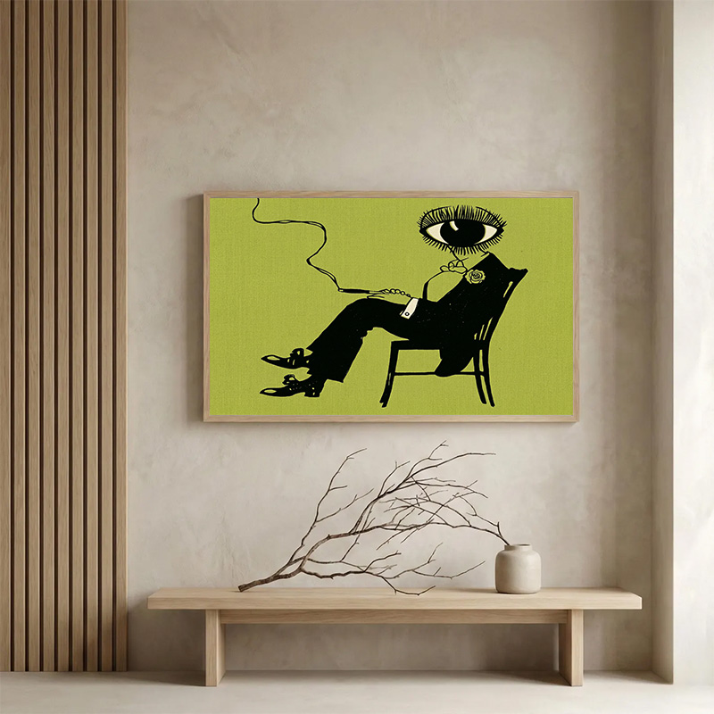ภาพวาดสีน้ำมันแนววินเทจลายคนแป - Home Bar Set บทวิจารณ์และราคา